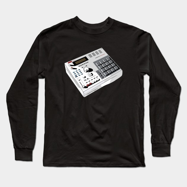 Akai mpc 2000 white Long Sleeve T-Shirt by Stronghorn Designs